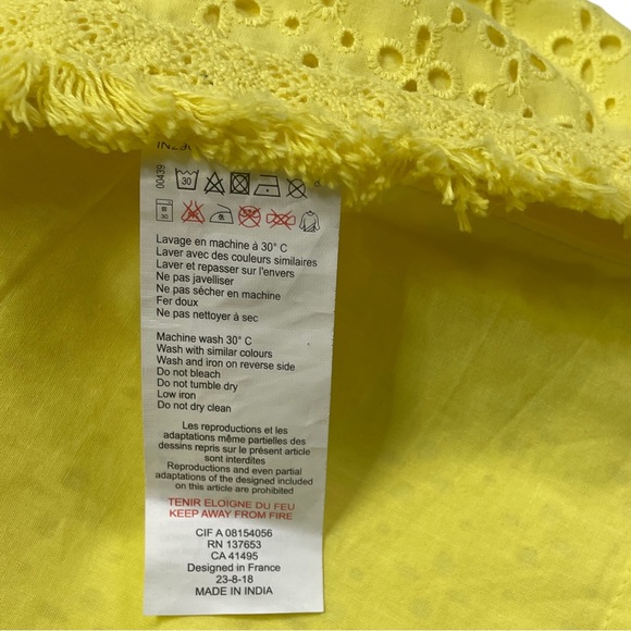 Lili Gaufrette Girls Yellow Dress Size 8 - Picture 5 of 6